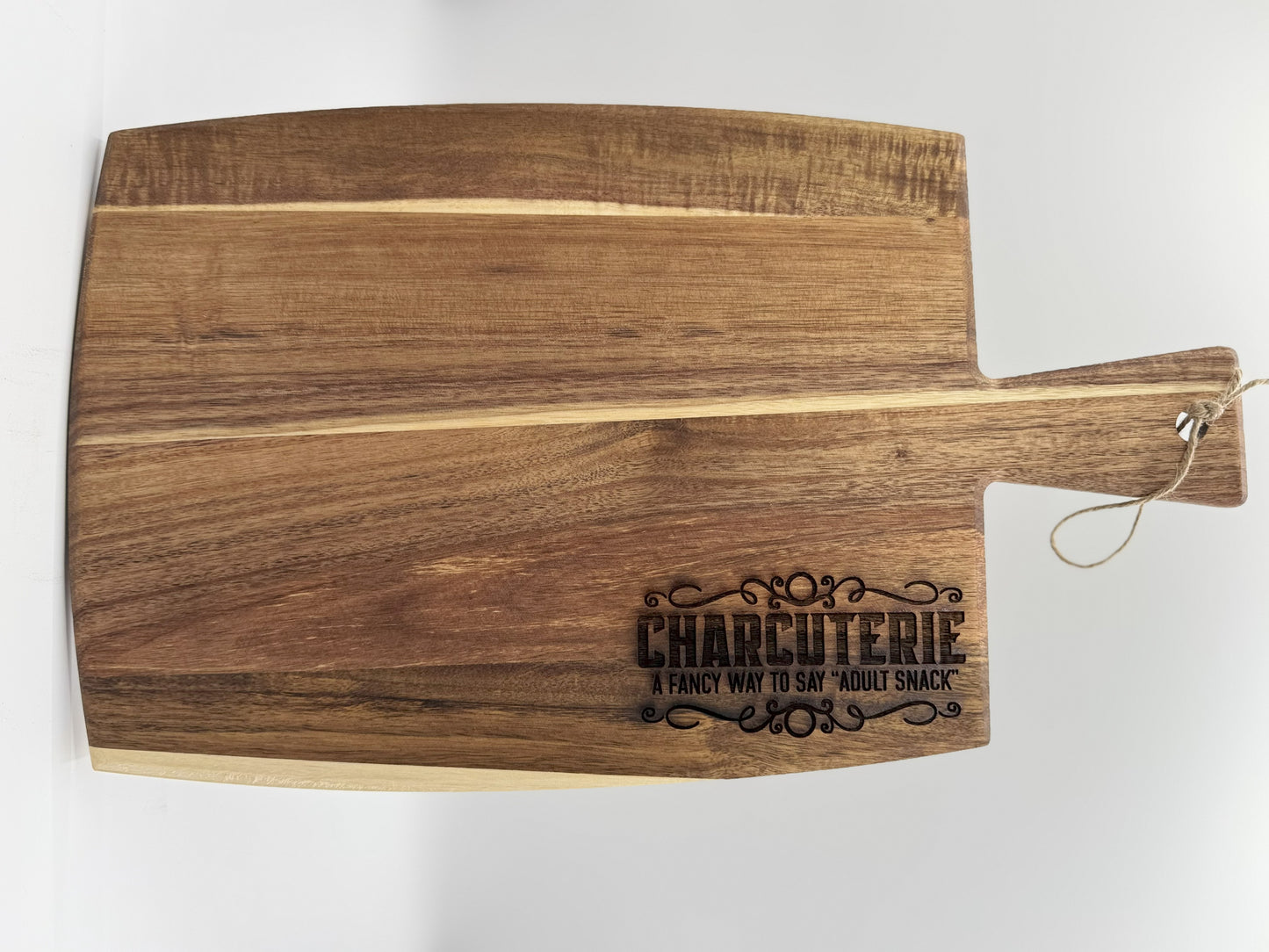 Custom Engraved Charcuterie Board – "Adult Snack"