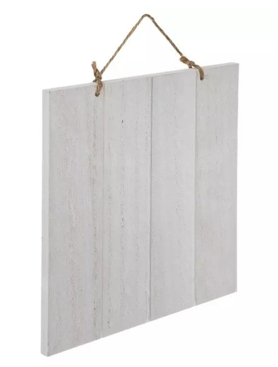 Custom White Plank Wood Wall Decor