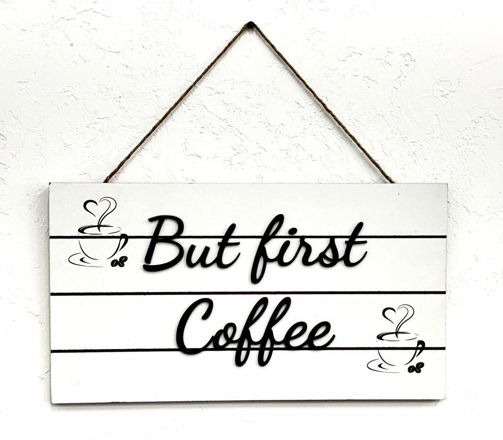 Custom White Plank Wood Wall Decor