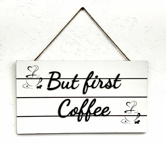 Custom White Plank Wood Wall Decor