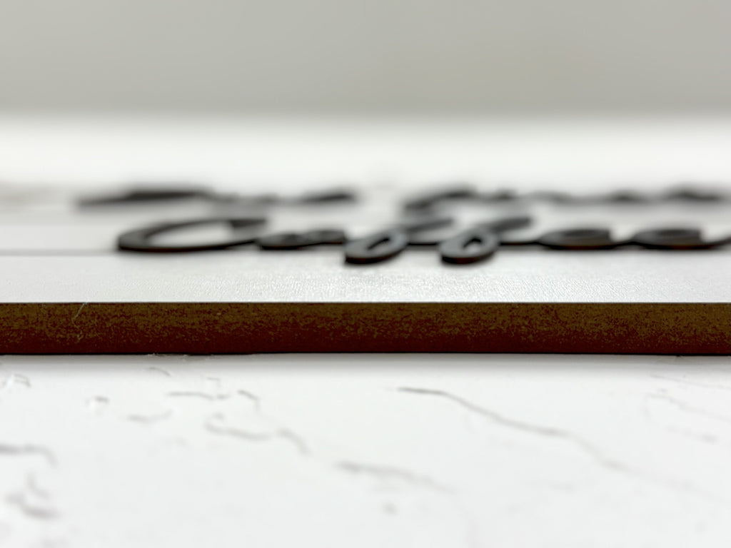 Custom White Plank Wood Wall Decor