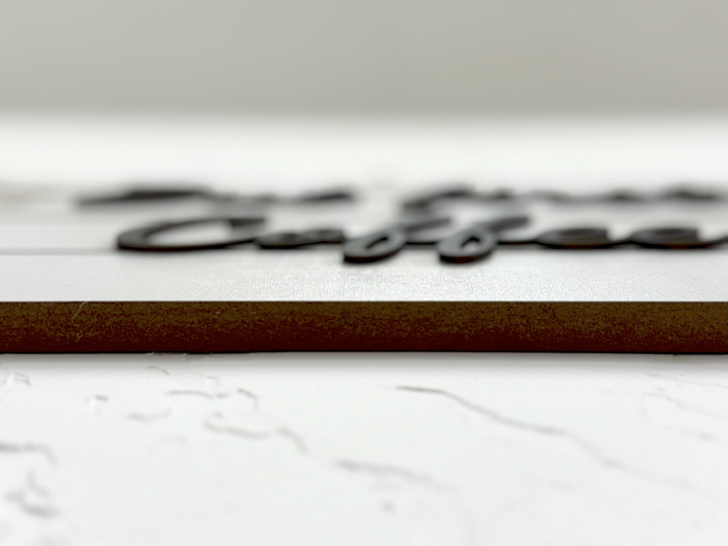 Custom White Plank Wood Wall Decor