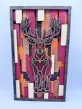 Layered Buck Wood Wall Art