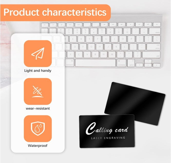 Custom Laser Engraved Aluminum Business Cards