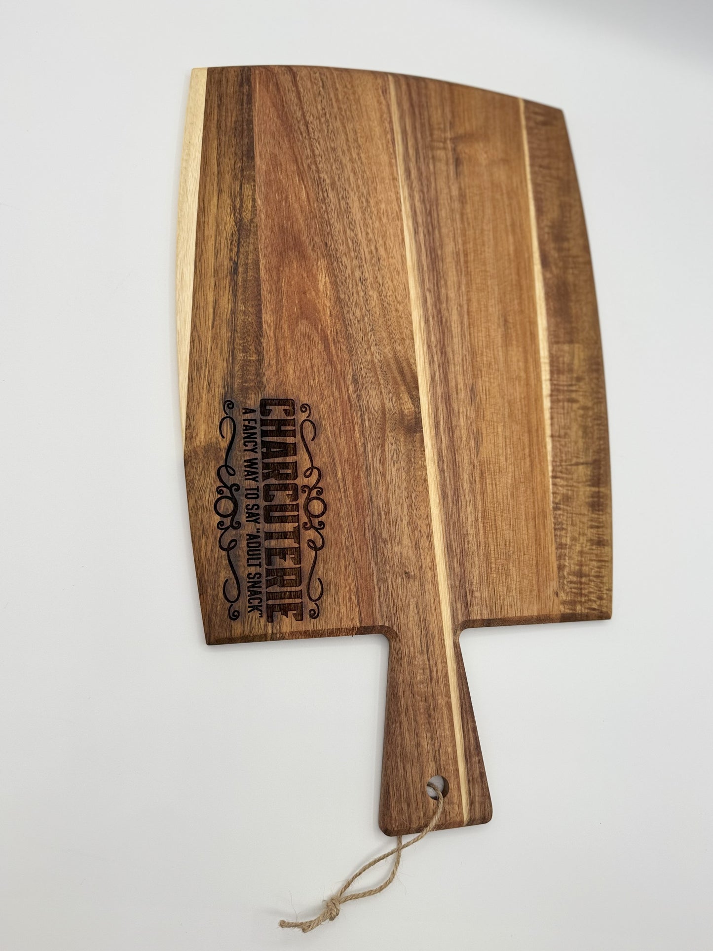 Custom Engraved Charcuterie Board – "Adult Snack"