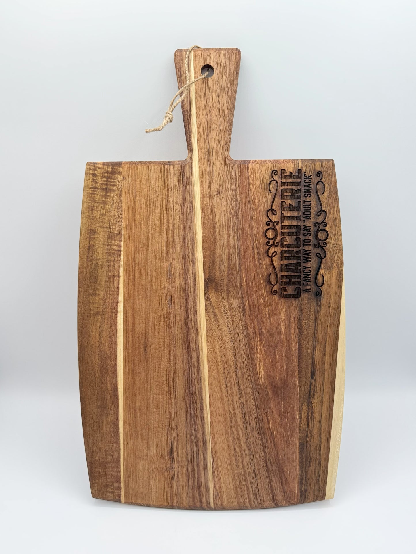 Custom Engraved Charcuterie Board – "Adult Snack"