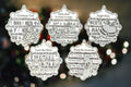 Laser-Cut Wooden Christmas Ornaments – Set of 5 Christmas Songs