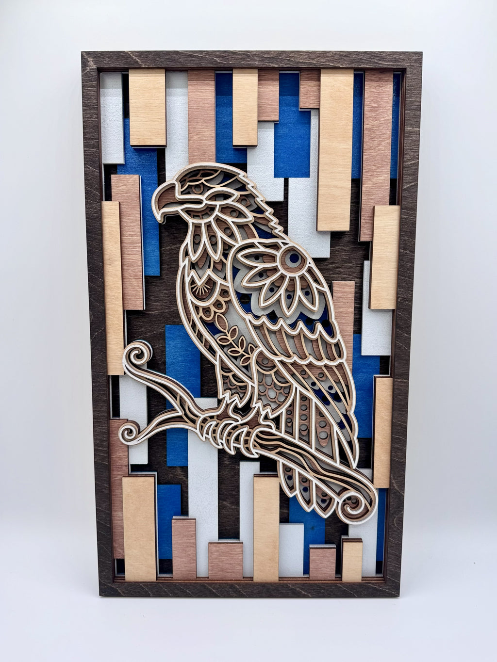 Layered Eagle Wood Wall Art