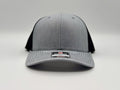 Richardson Snapback Hat, Gray/Black – Custom Leatherette Patch