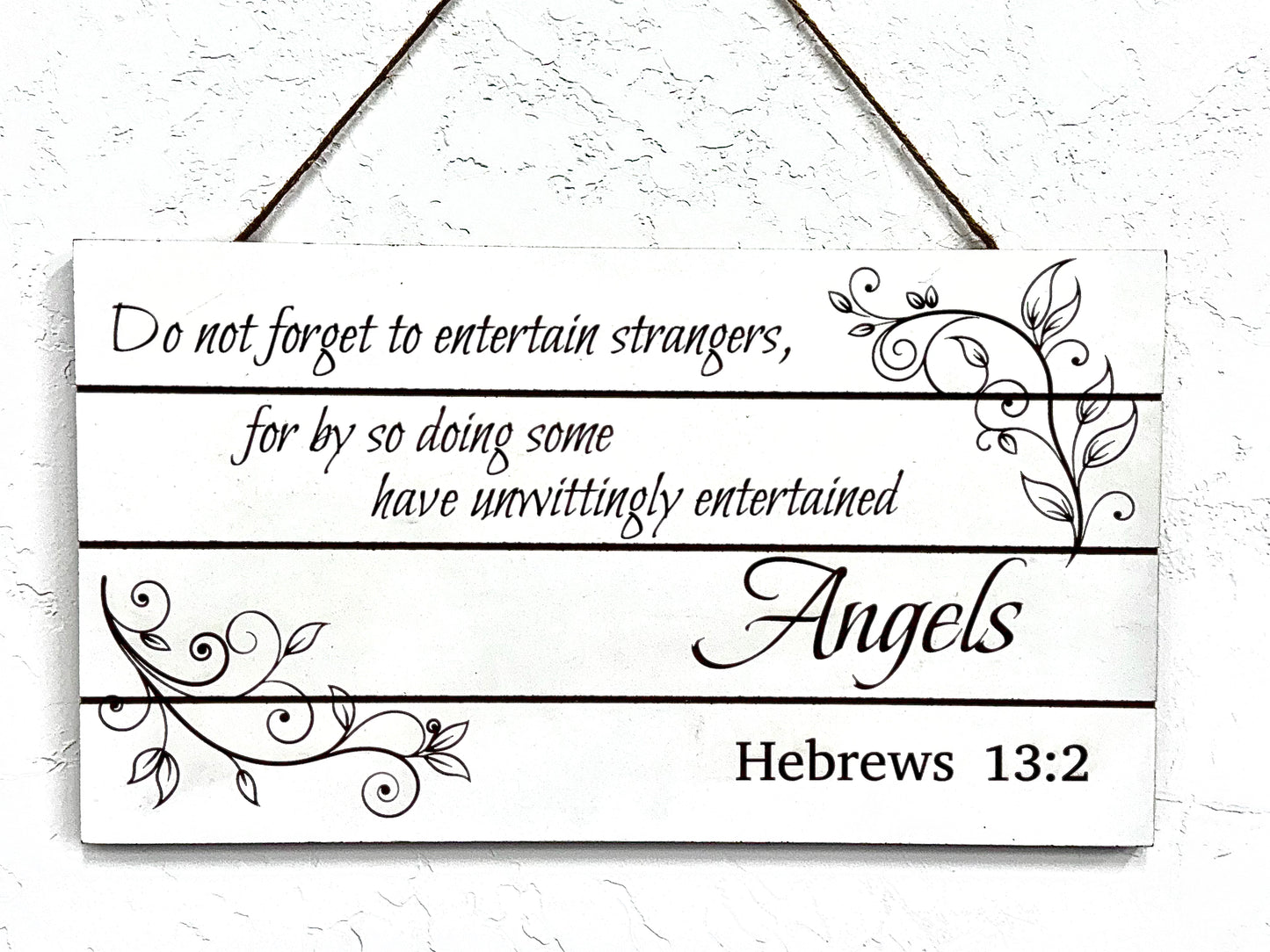 Custom White Plank Wood Wall Decor