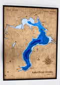 Lake Pend Oreille 3D Wood Topography Map