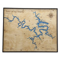 Lake of the Ozarks 3D Wood Topography Map