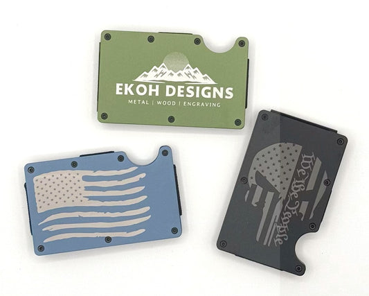 Custom Laser Engraved Metal Wallets