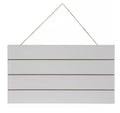 Custom White Plank Wood Wall Decor