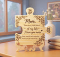 MOM Puzzle Display Sign with Easel Stand