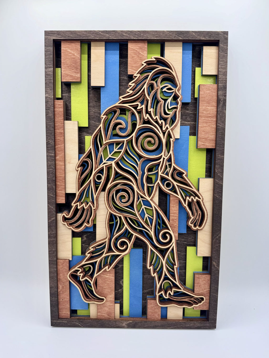 Layered Sasquatch Wood Wall Art