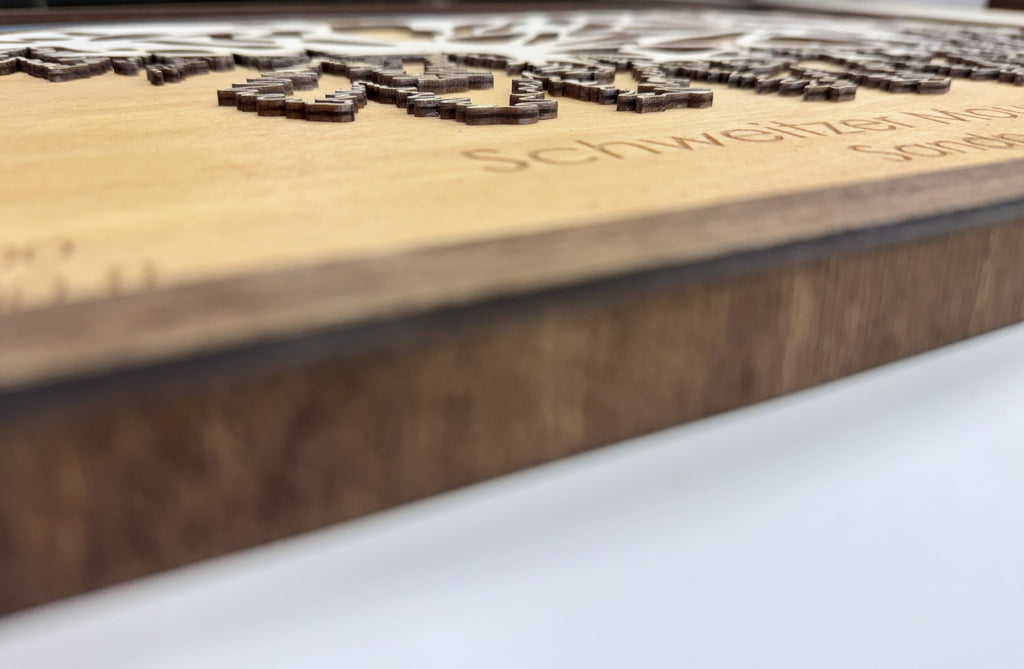 Schweitzer Mountain Ski Trails 3D Wood Map